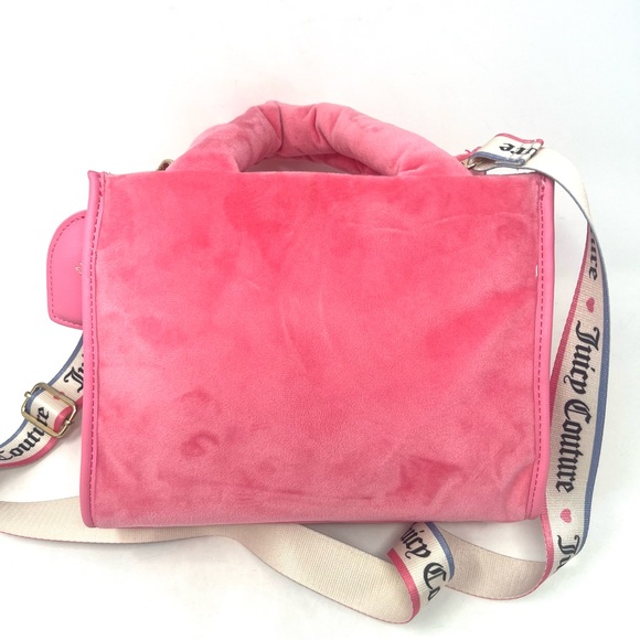 Juicy Couture Pink Lemonade Big Spender Mini Tote Pink Velour Handbag & Wallet - Picture 5 of 11